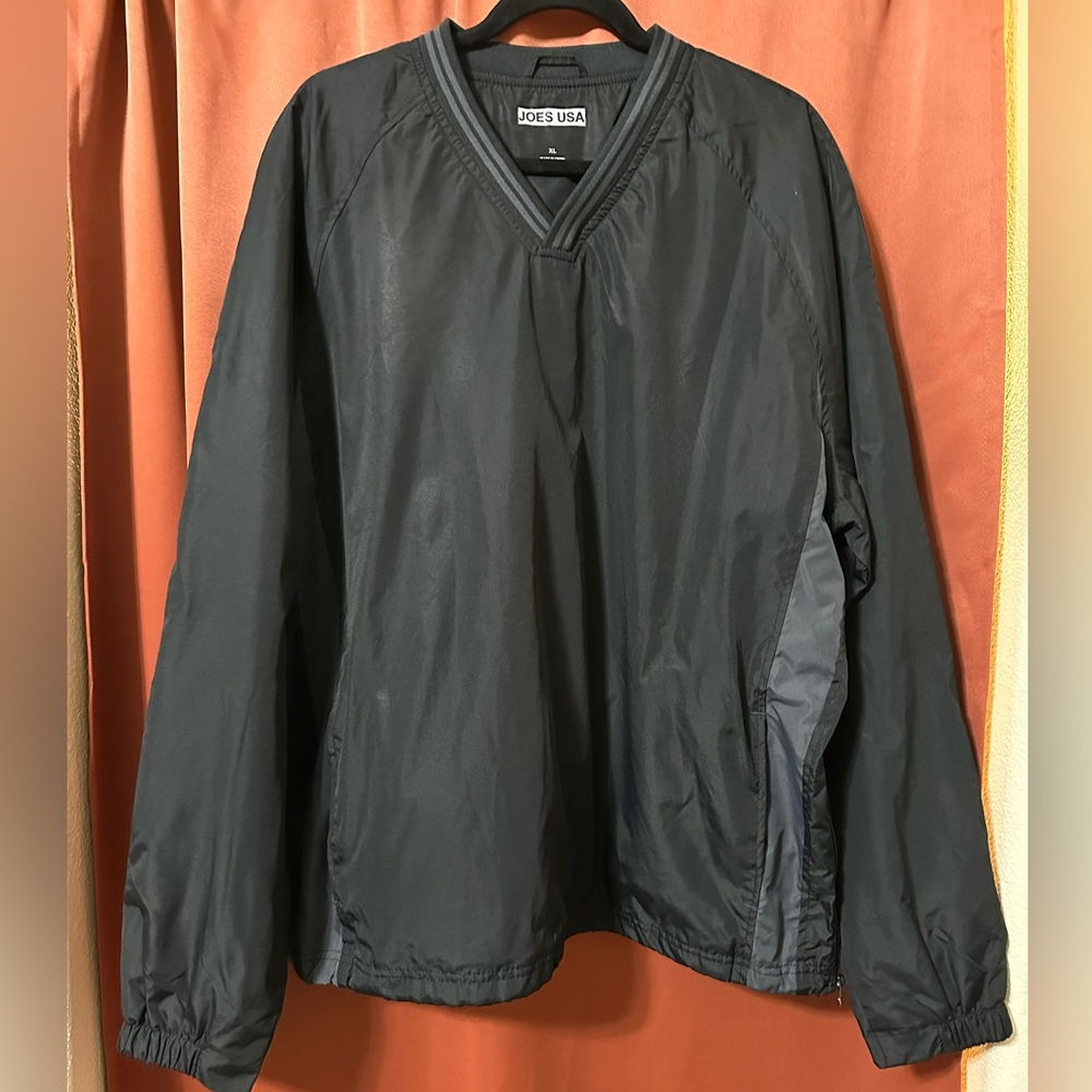 Joes USA Pullover Windbreaker Men’s Size XL Black & Grey